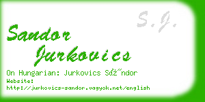 sandor jurkovics business card